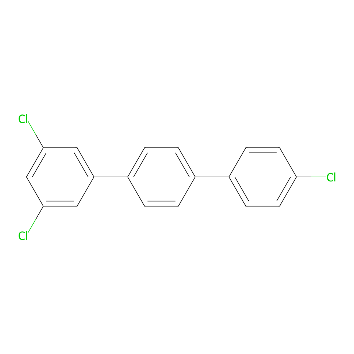 1,1':4',1''-Terphenyl, 3,4'',5-trichloro- molecular structure, CAS 61576-92-9