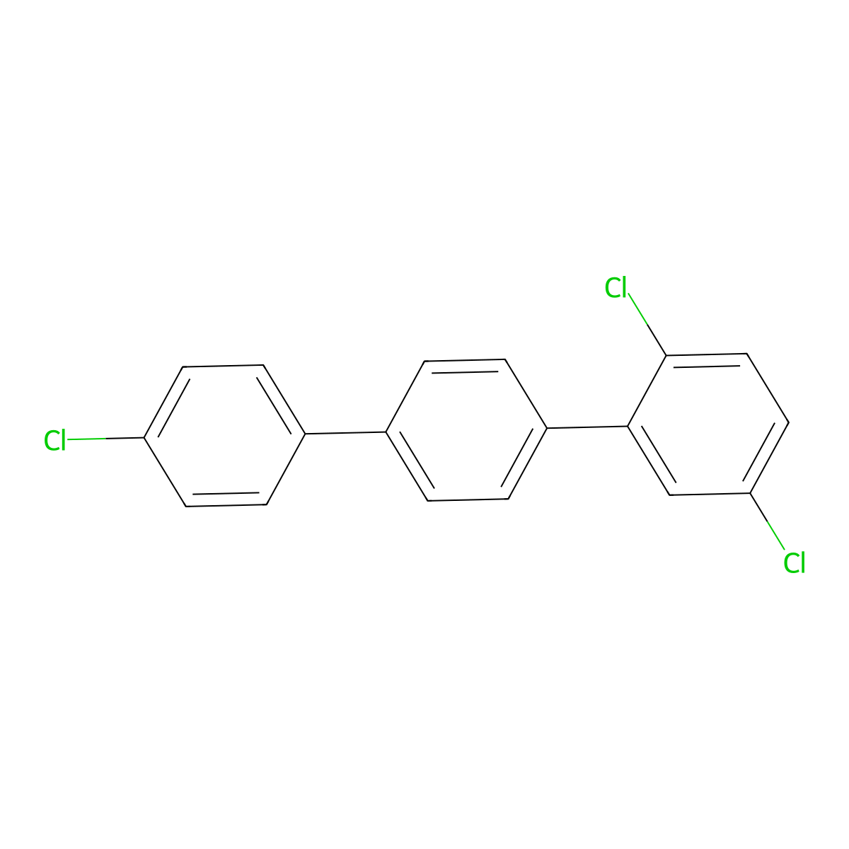 1,1':4',1''-Terphenyl, 2,4'',5-trichloro- molecular structure, CAS 61576-93-0