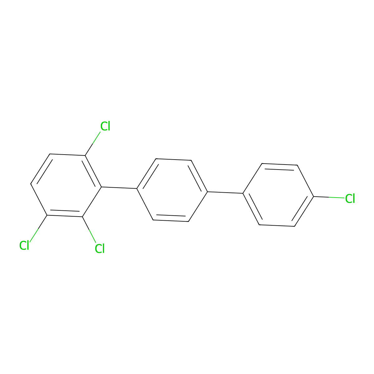 1,1':4',1''-Terphenyl, 2,3,4'',6-tetrachloro- molecular structure, CAS 61576-96-3