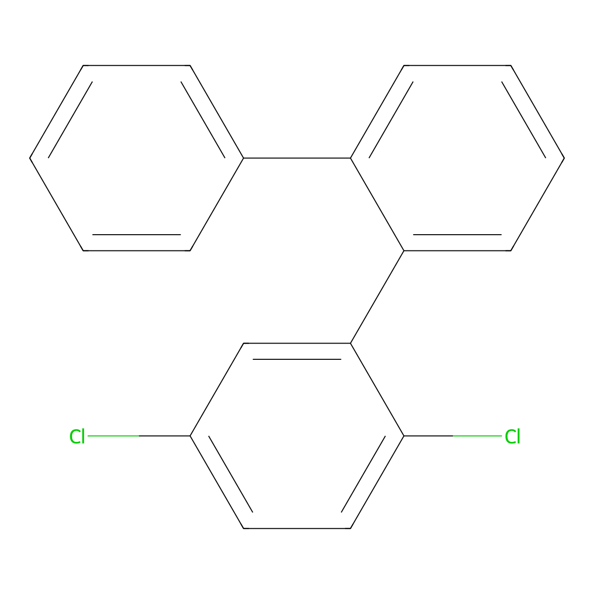 1,1':2',1''-Terphenyl, 2,5-dichloro- molecular structure, CAS 61577-02-4