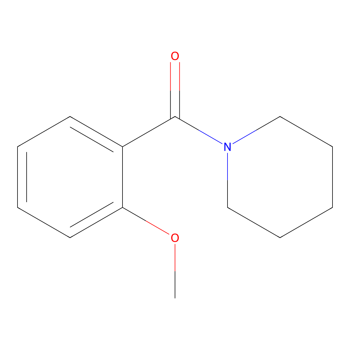 Piperidine, 1-(2-methoxybenzoyl)- molecular structure, CAS 61578-10-7