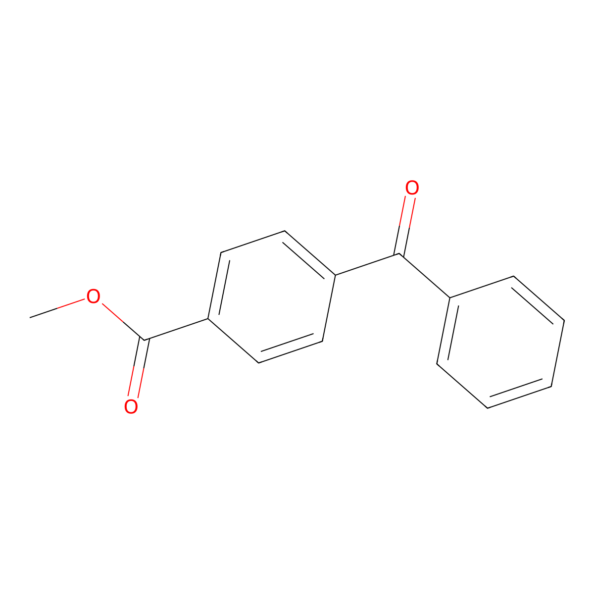 Benzoic acid, 4-benzoyl-, methyl ester molecular structure, CAS 6158-54-9