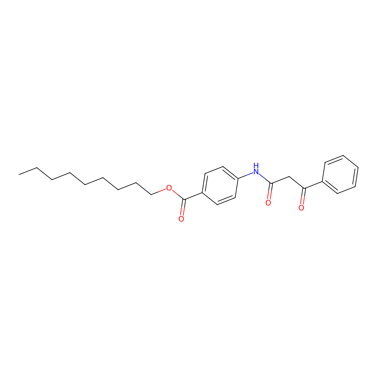Benzoic acid, 4-[(1,3-dioxo-3-phenylpropyl)amino]-, nonyl ester molecular structure, CAS 61580-28-7