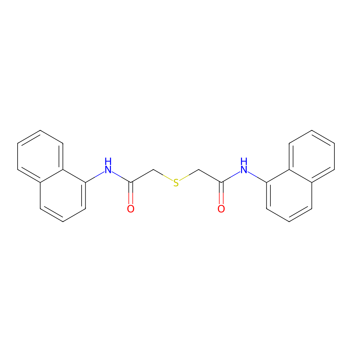 Acetamide, 2,2'-thiobis[N-1-naphthalenyl- molecular structure, CAS 61580-43-6