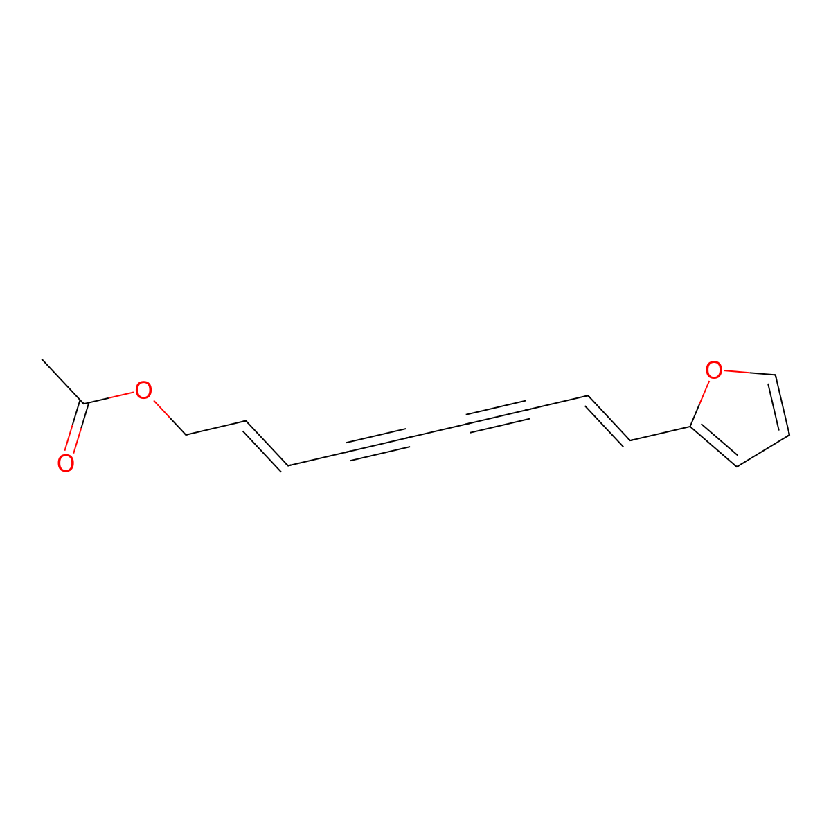 Acetylatractylodinol molecular structure, CAS 61582-39-6