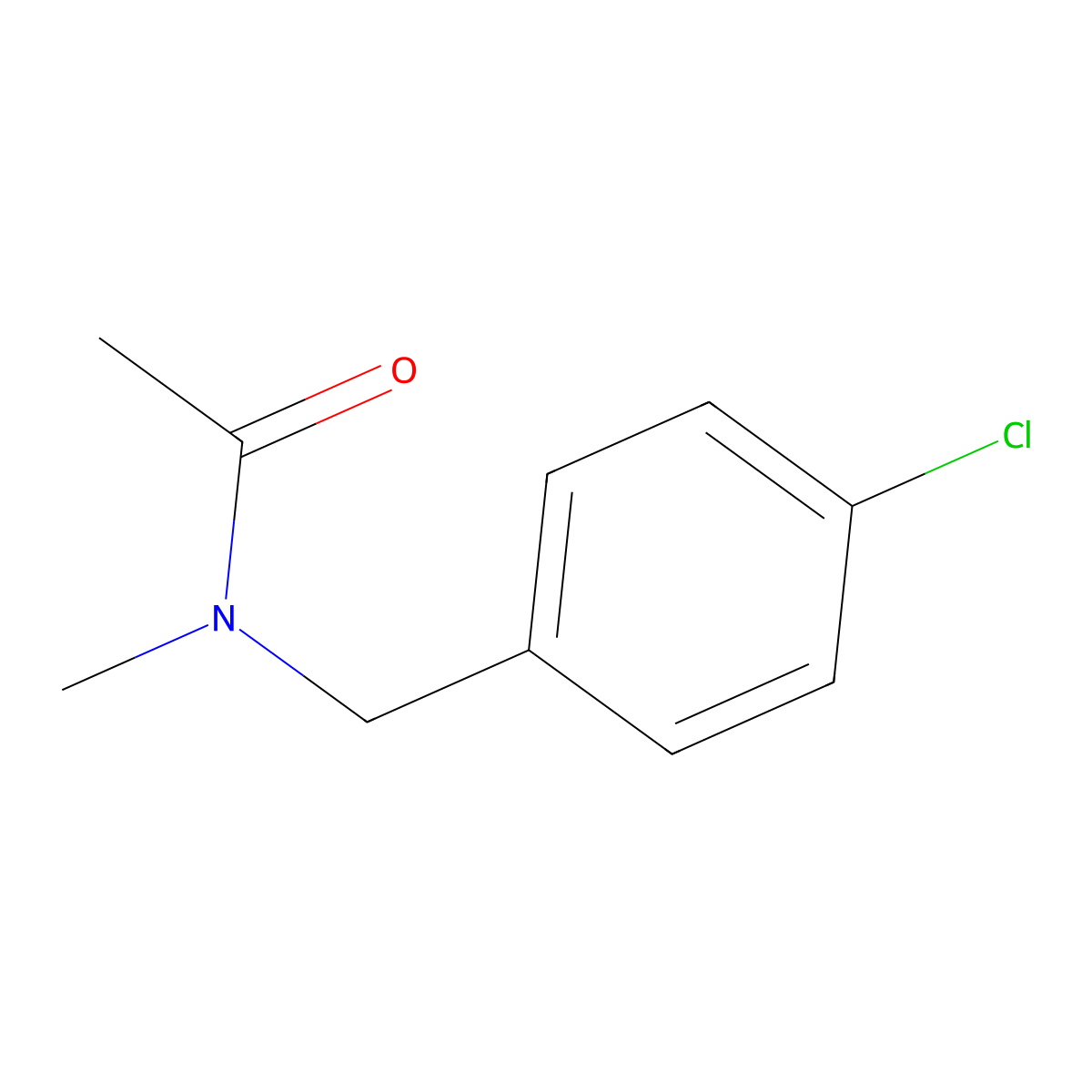 N-[(4-Chlorophenyl)methyl]-N-methylacetamide molecular structure, CAS 61582-50-1