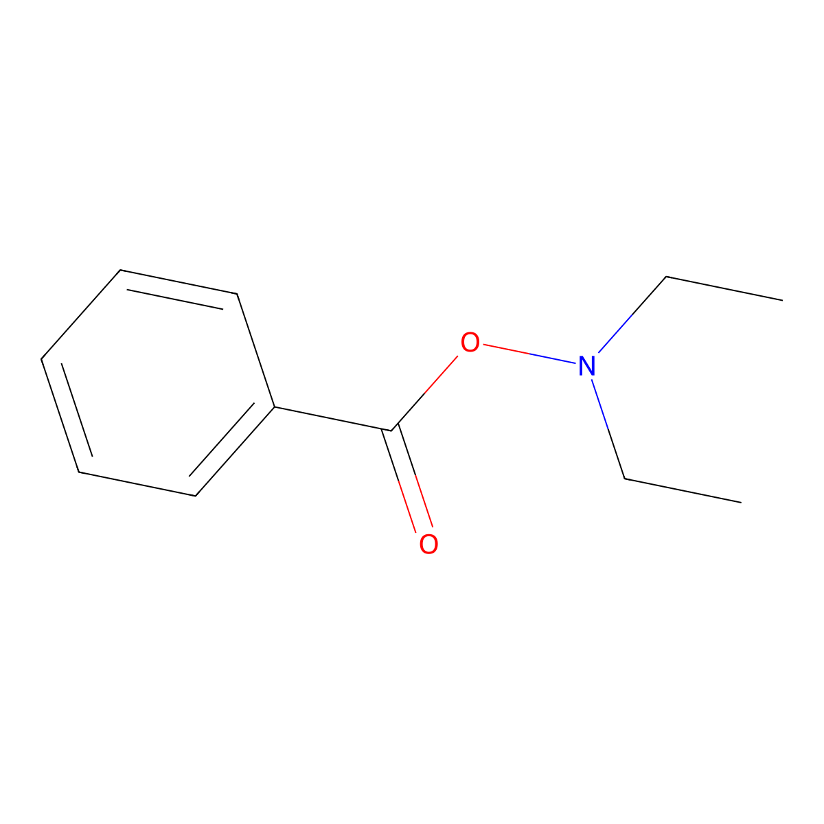 Ethanamine, N-(benzoyloxy)-N-ethyl- molecular structure, CAS 61582-64-7