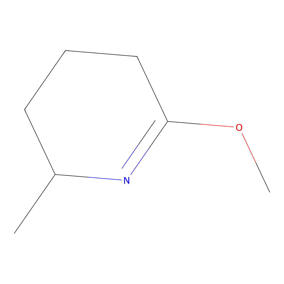 2,3,4,5-Tetrahydro-6-methoxy-2-methylpyridine molecular structure, CAS 61586-88-7