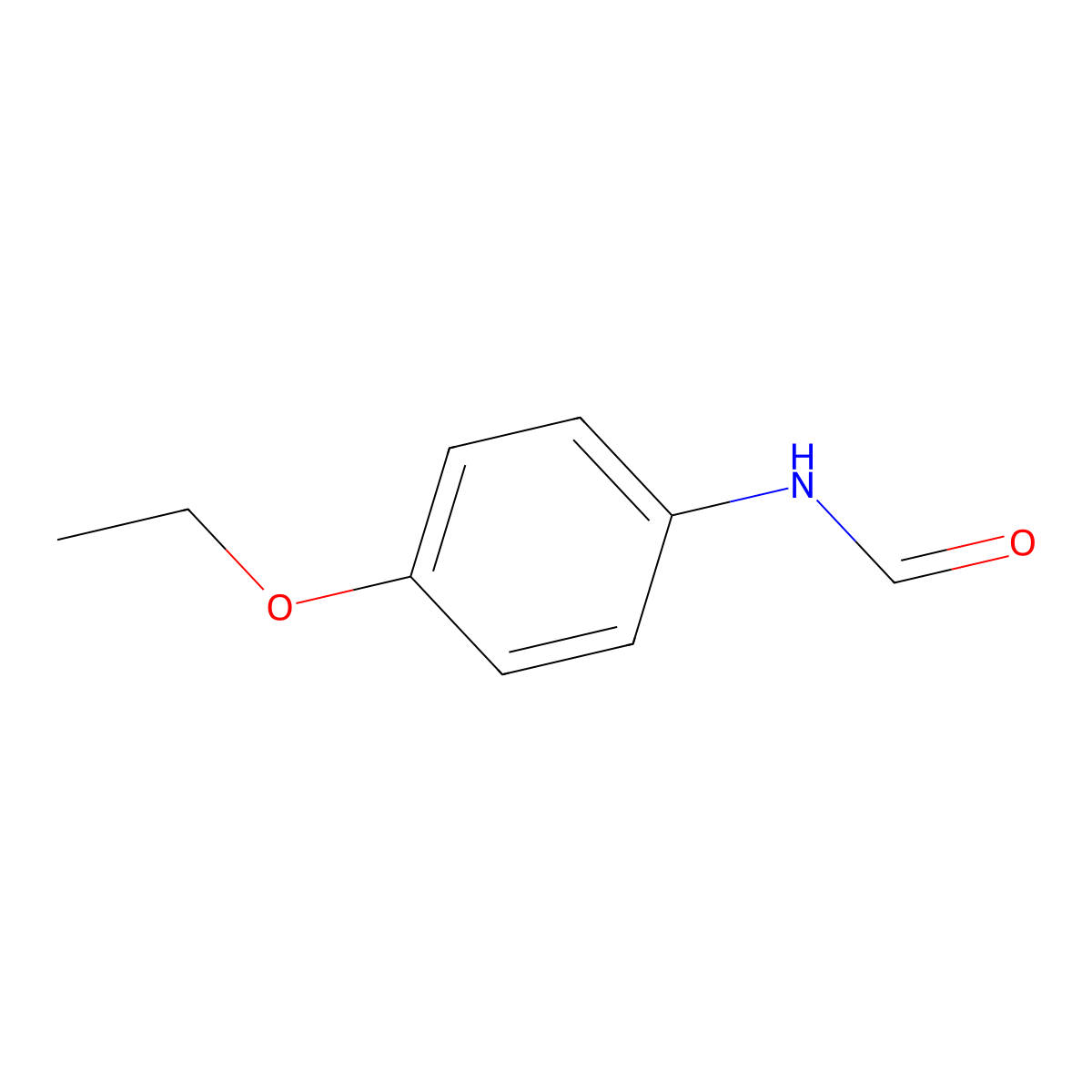 p-Formophenetidide molecular structure, CAS 61587-14-2