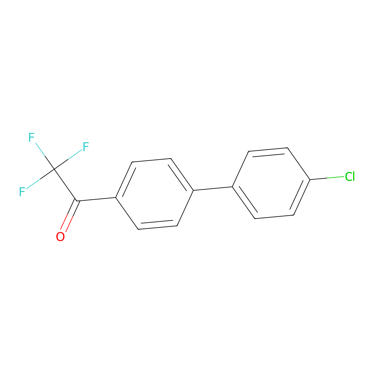 1-(4'-Chloro-[1,1'-biphenyl]-4-yl)-2,2,2-trifluoroethanone molecular structure, CAS 61587-33-5