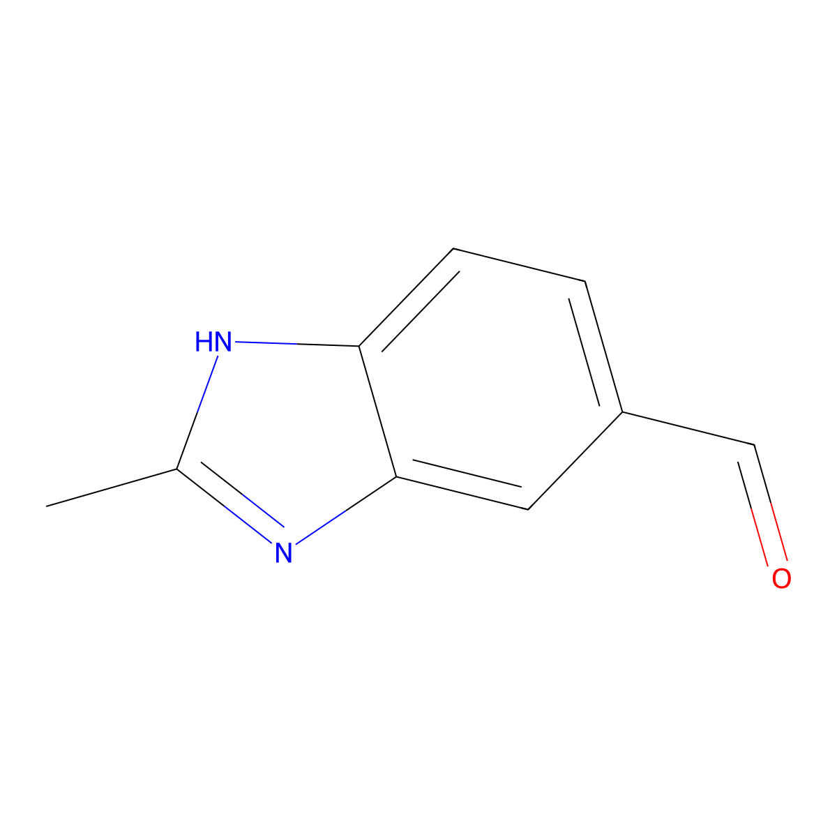 2-Methyl-1H-benzimidazole-6-carboxaldehyde molecular structure, CAS 61587-91-5