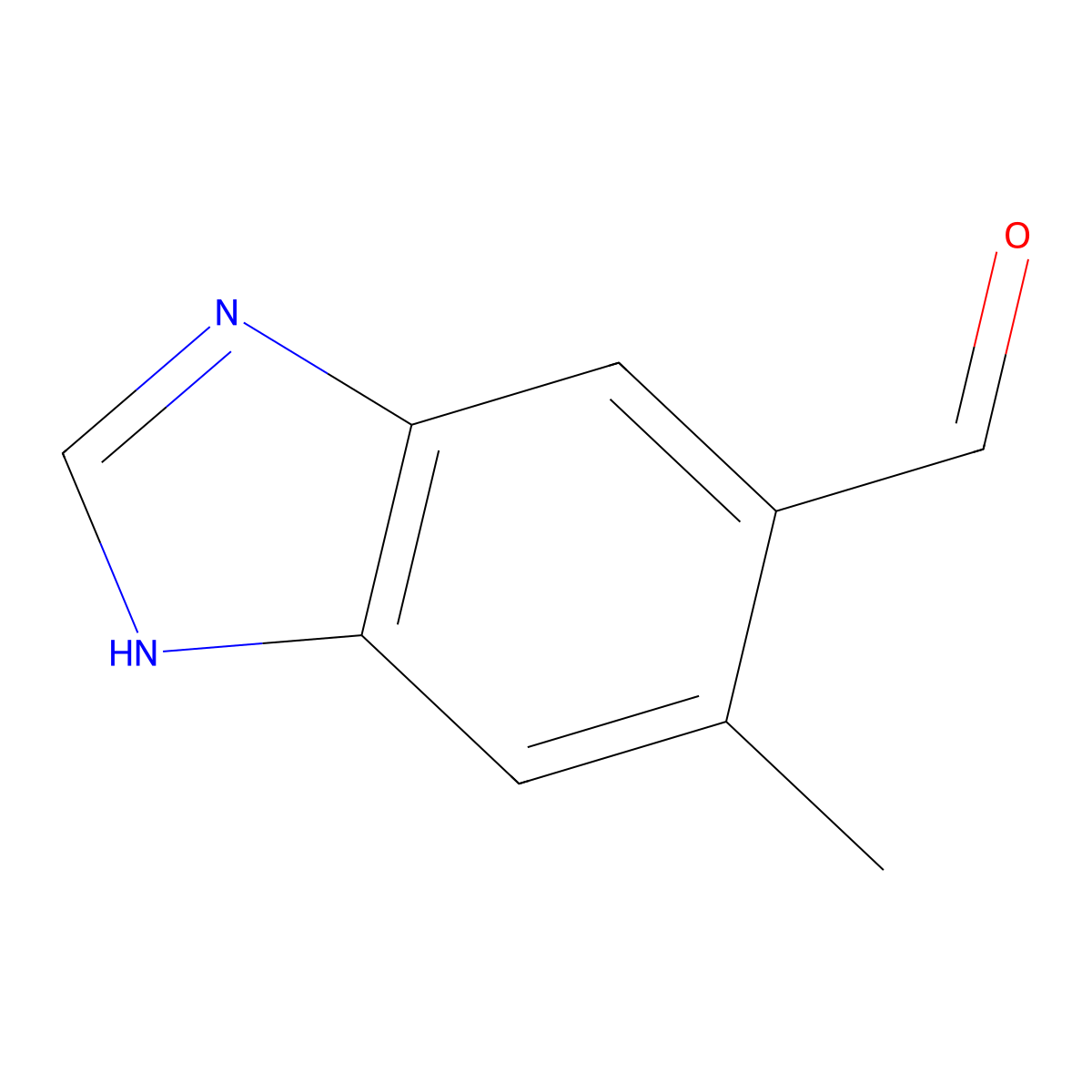 5-Methyl-1H-benzimidazole-6-carboxaldehyde molecular structure, CAS 61587-92-6