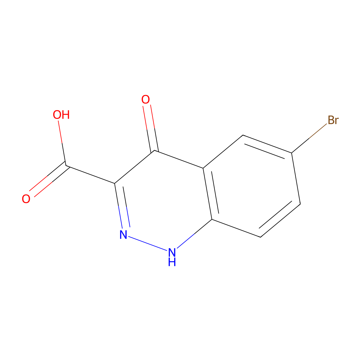 6-Bromo-4-oxo-1,4-dihydrocinnoline-3-carboxylic acid molecular structure, CAS 61588-11-2