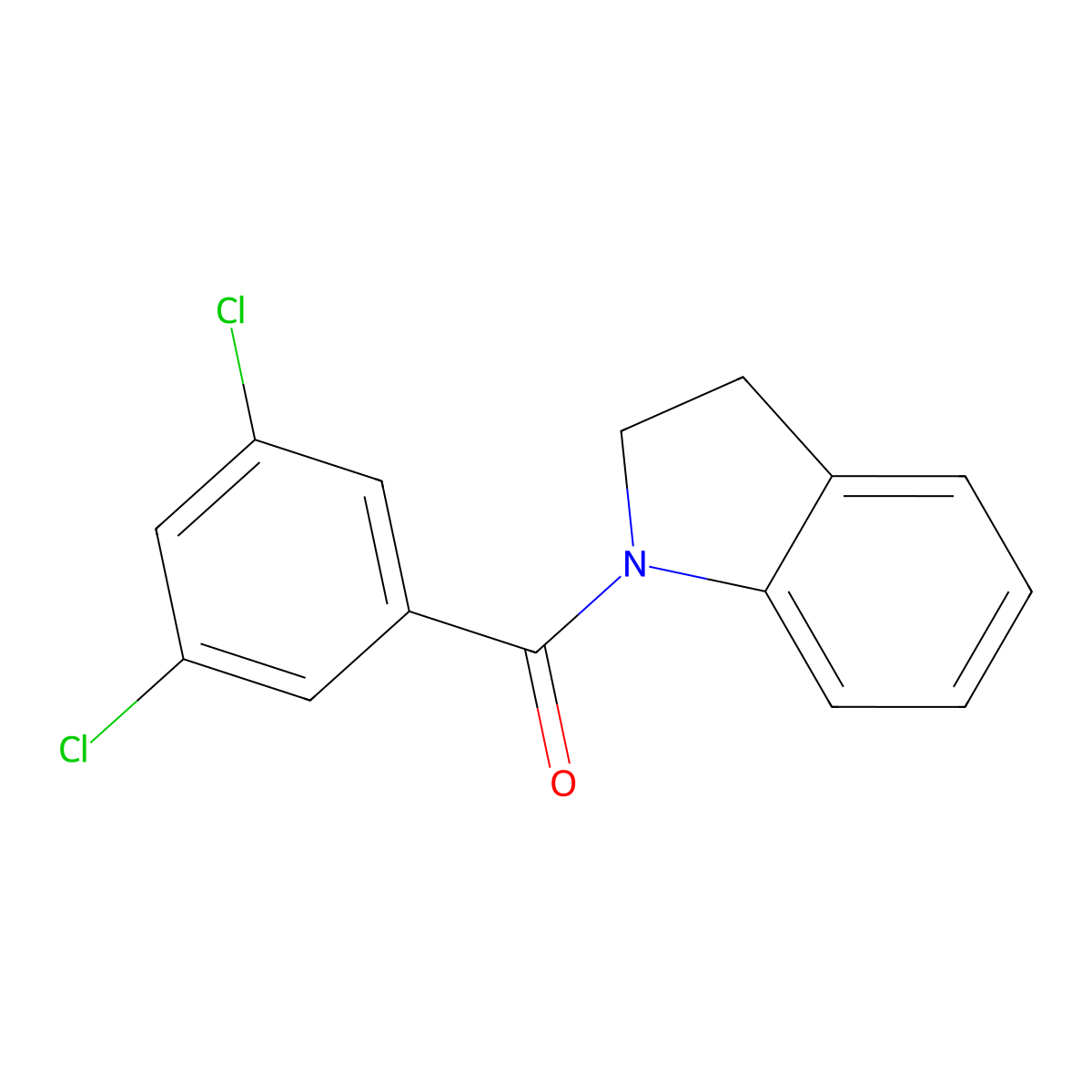 (3,5-Dichlorophenyl)(indolin-1-yl)methanone molecular structure, CAS 61589-16-0