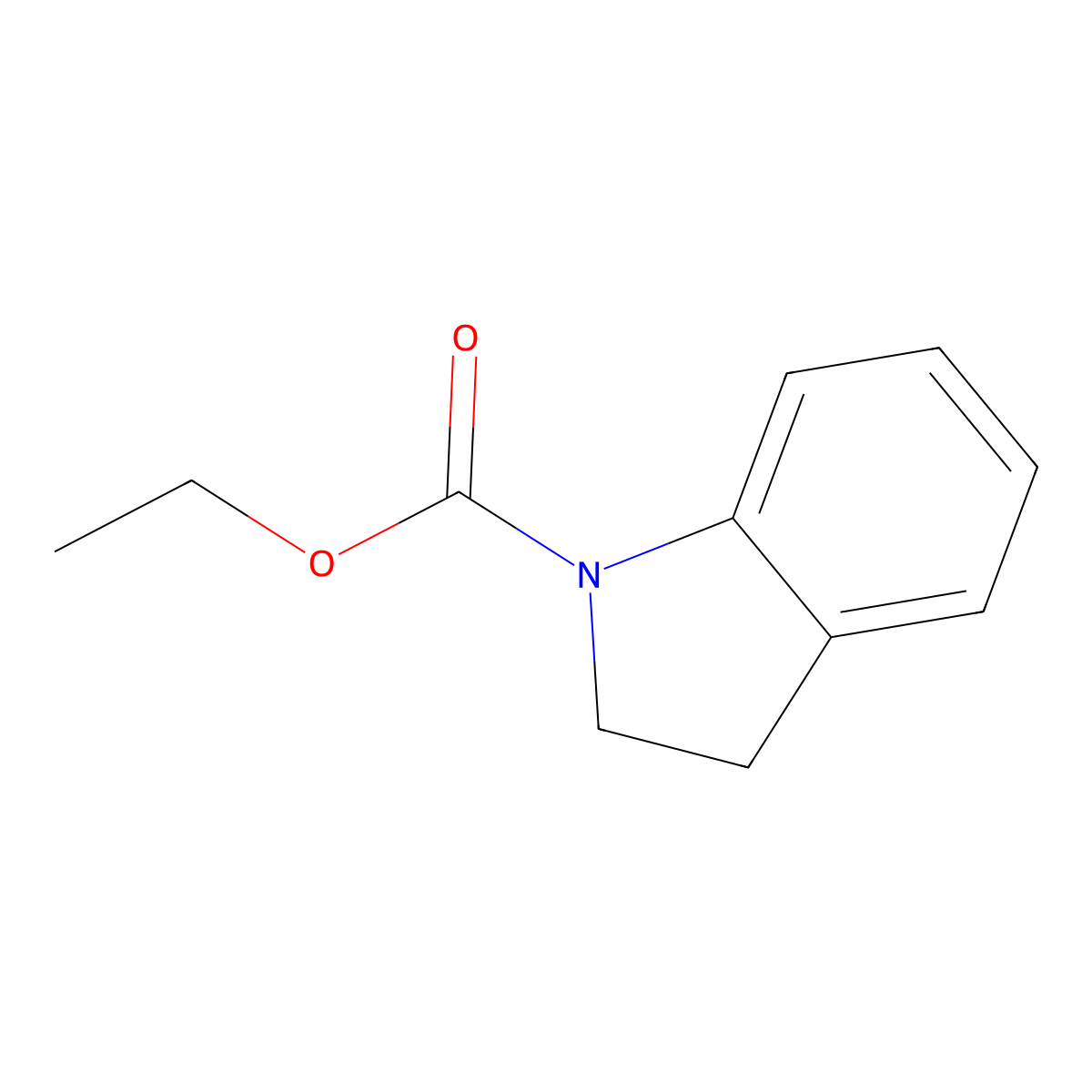 2,3-Dihydro-indole-1-carboxylic acid ethyl ester molecular structure, CAS 61589-17-1