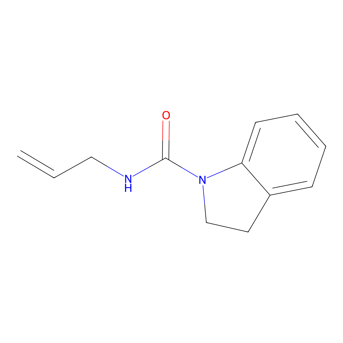 N-(Prop-2-en-1-yl)-2,3-dihydro-1H-indole-1-carboxamide molecular structure, CAS 61589-25-1