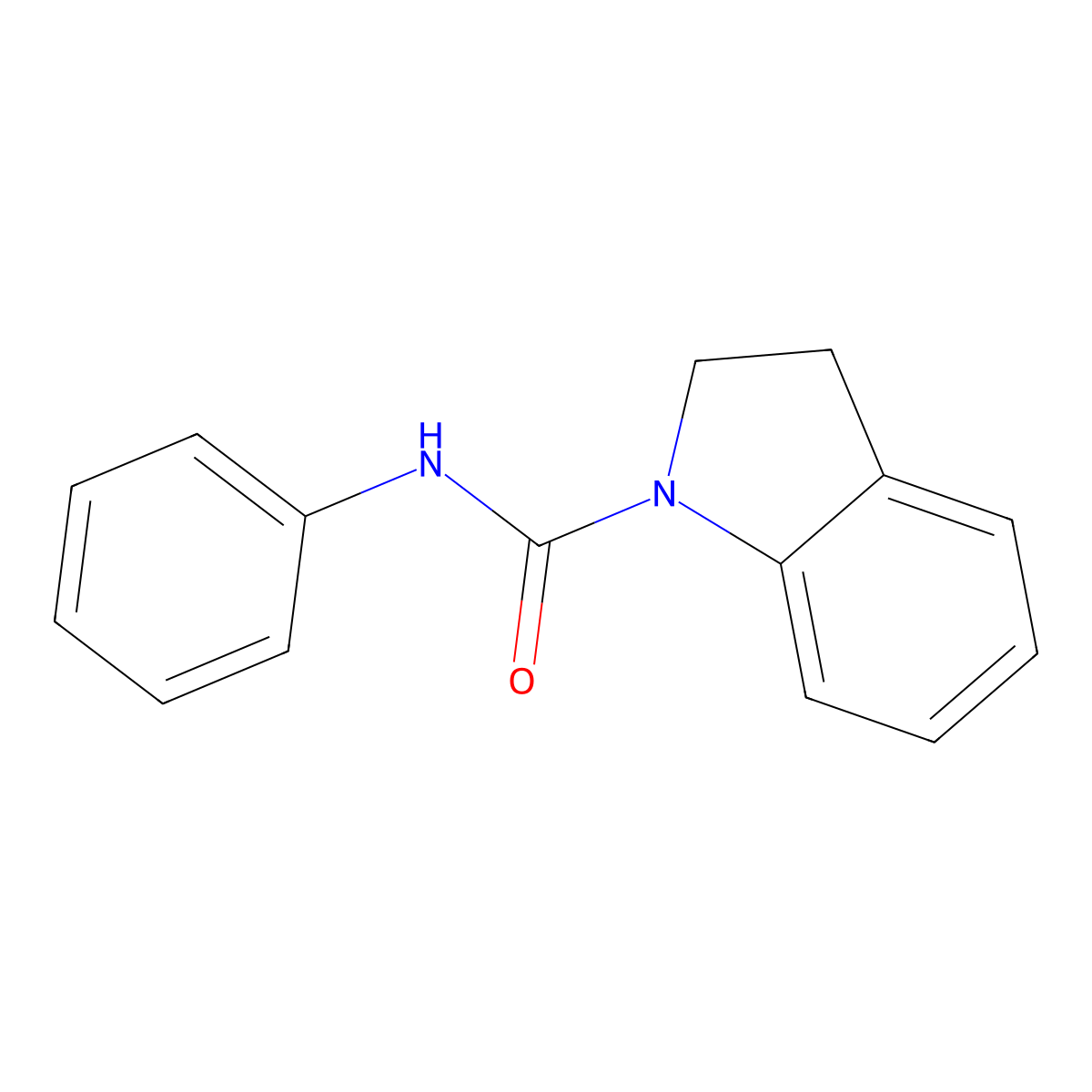 N-phenyl-2,3-dihydro-1H-indole-1-carboxamide molecular structure, CAS 61589-28-4