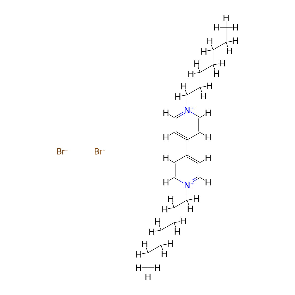 1,1'-Diheptyl-4,4'-bipyridinium dibromide molecular structure, CAS 6159-05-3