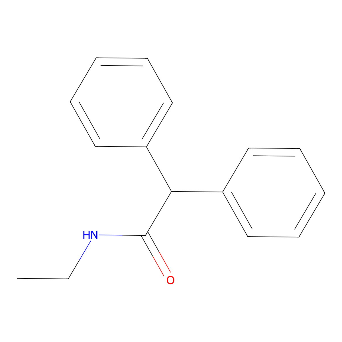 2,2-Diphenyl-N-ethylacetamide molecular structure, CAS 6159-08-6