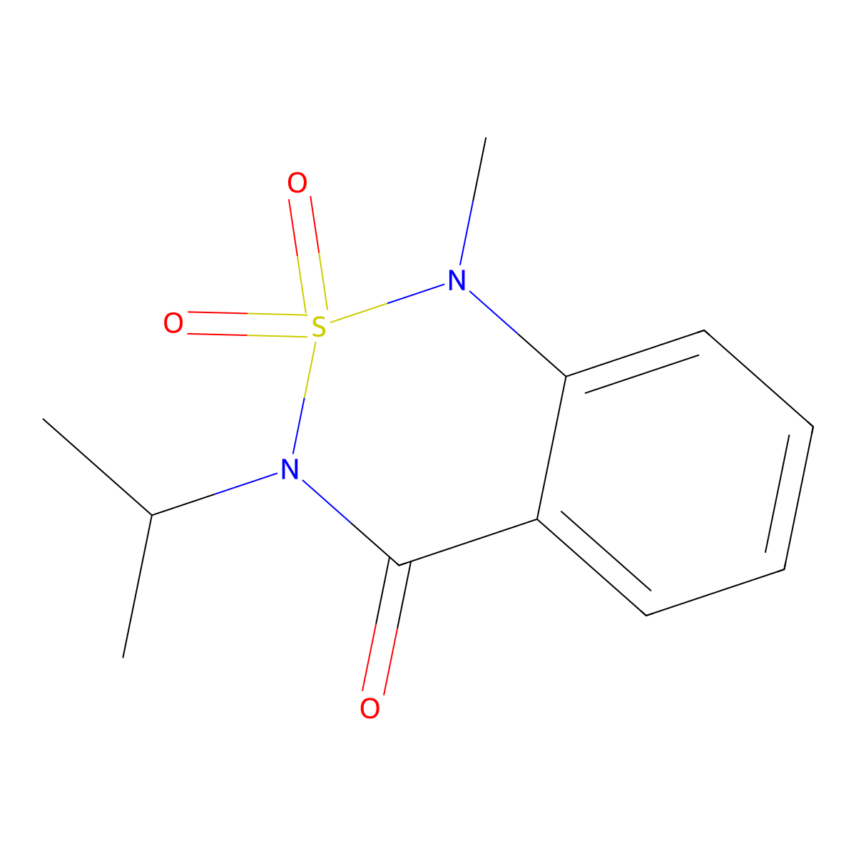 Bentazon methyl molecular structure, CAS 61592-45-8