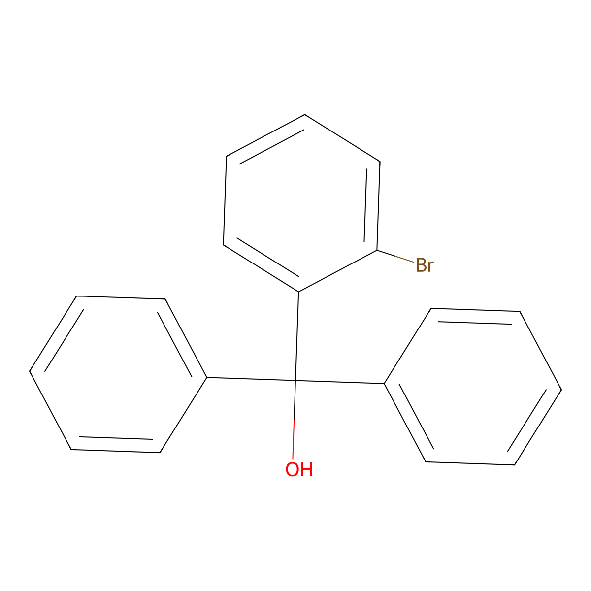 (2-Bromophenyl)(diphenyl)methanol molecular structure, CAS 61593-02-0