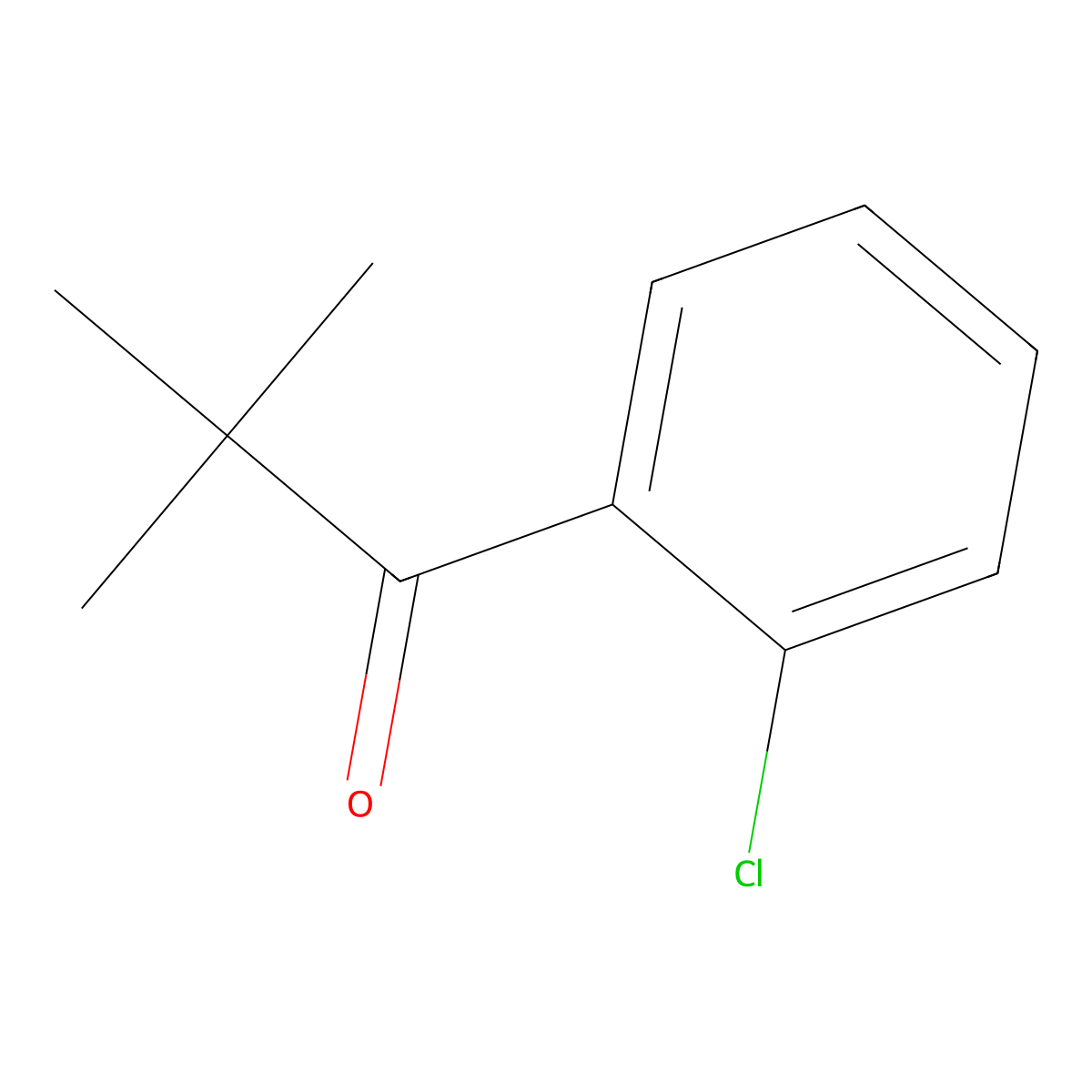 2'-Chloro-2,2-dimethylpropiophenone molecular structure, CAS 61593-17-7