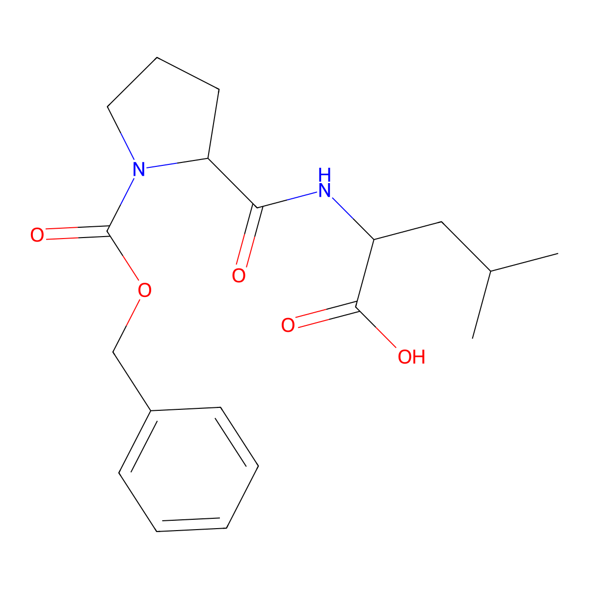 Prolylleucine molecular structure, CAS 61596-47-2