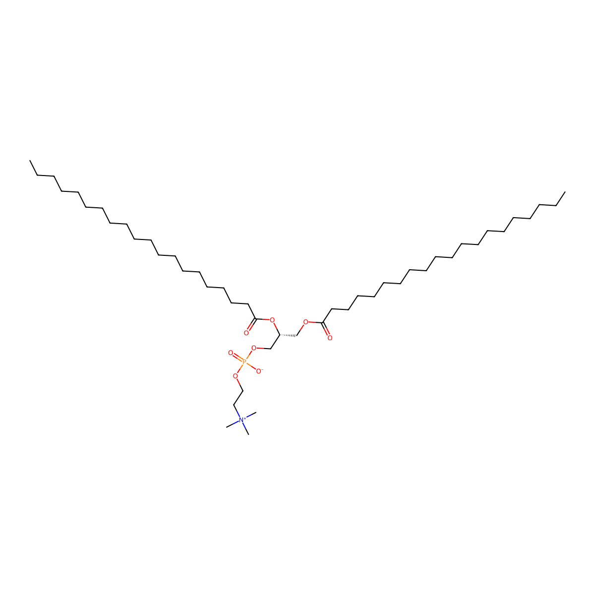 1,2-Diarachidoyl-sn-glycero-3-phosphocholine molecular structure, CAS 61596-53-0