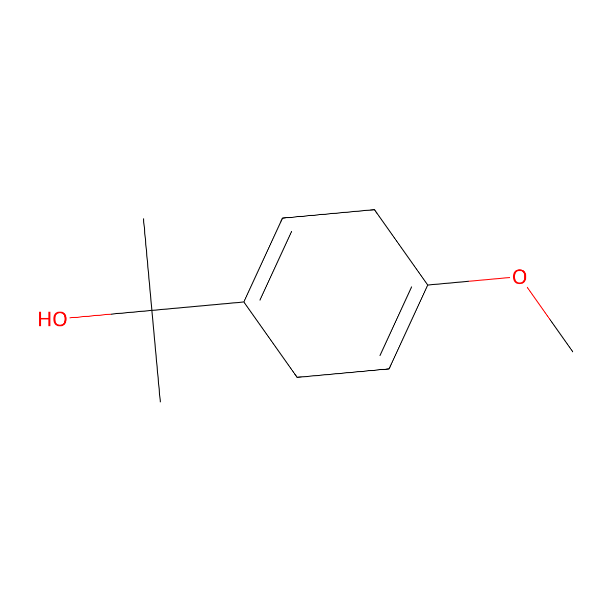 2-(4-Methoxycyclohexa-1,4-dien-1-yl)propan-2-ol molecular structure, CAS 61597-37-3