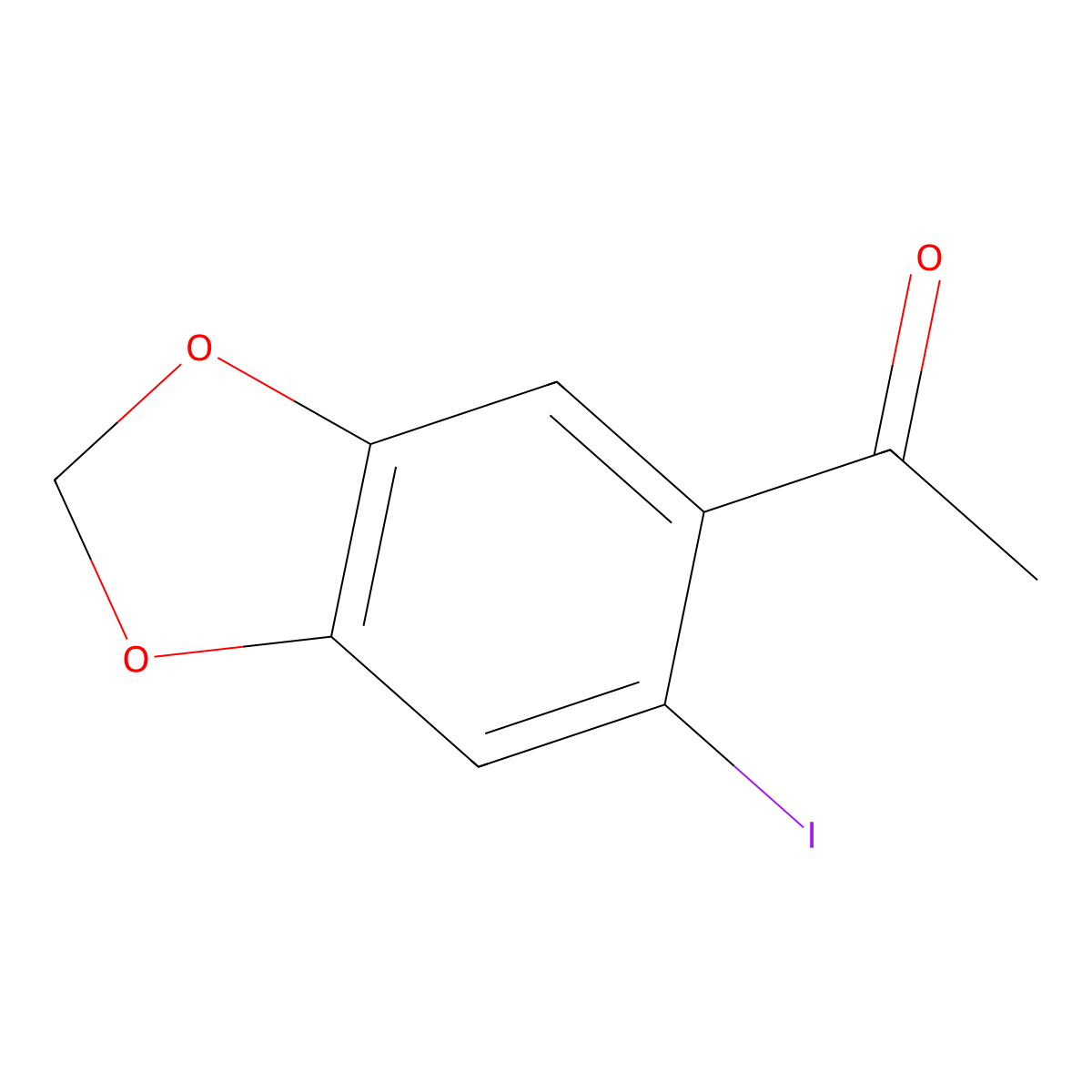 1-(6-Iodobenzo[d][1,3]dioxol-5-yl)ethanone molecular structure, CAS 61599-79-9