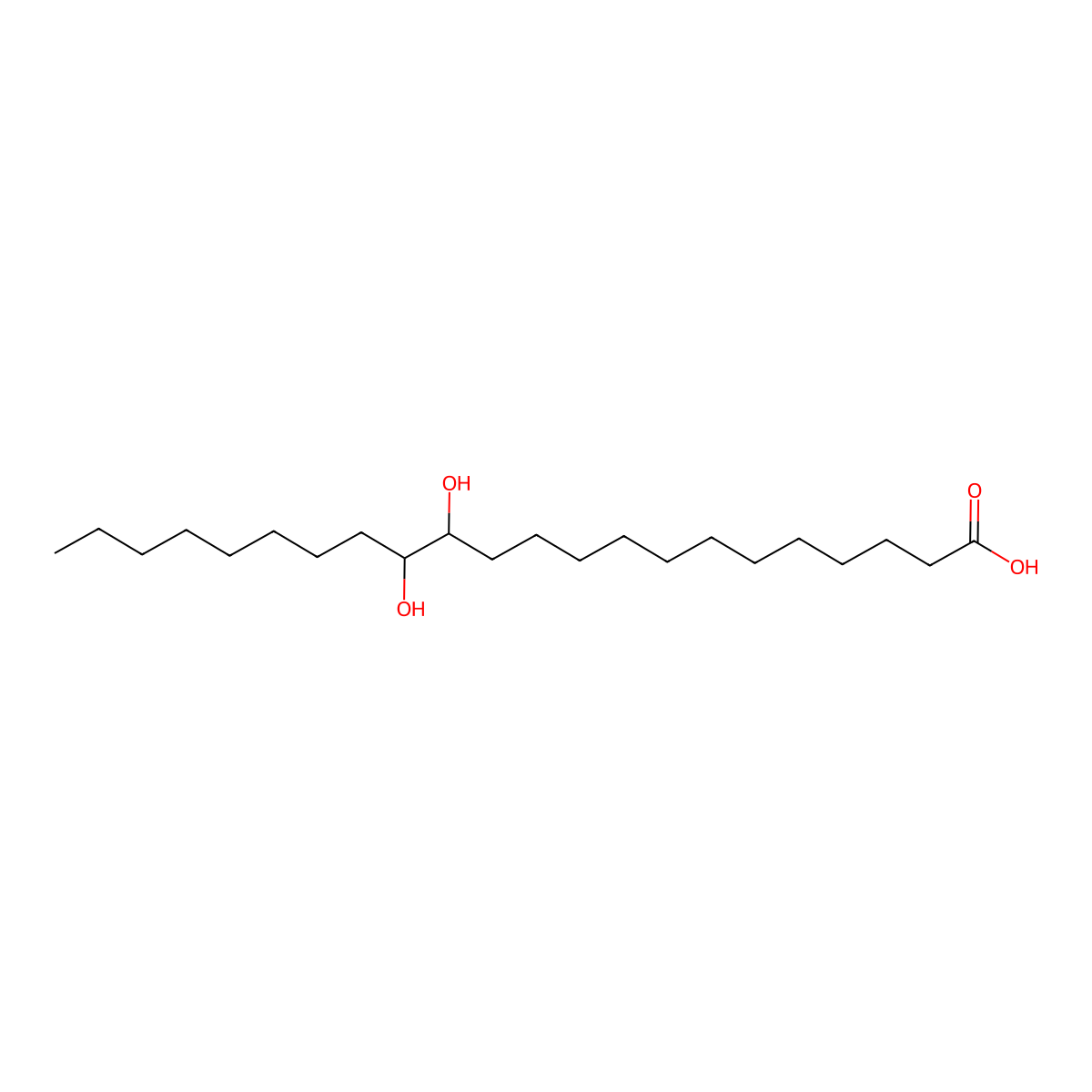 Docosanoic acid, 13,14-dihydroxy- molecular structure, CAS 616-01-3
