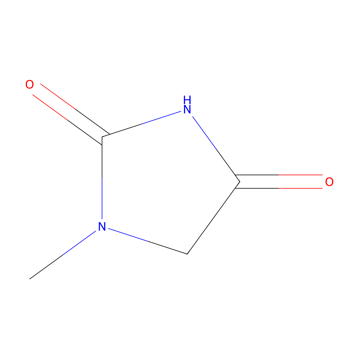 1-Methylhydantoin molecular structure, CAS 616-04-6