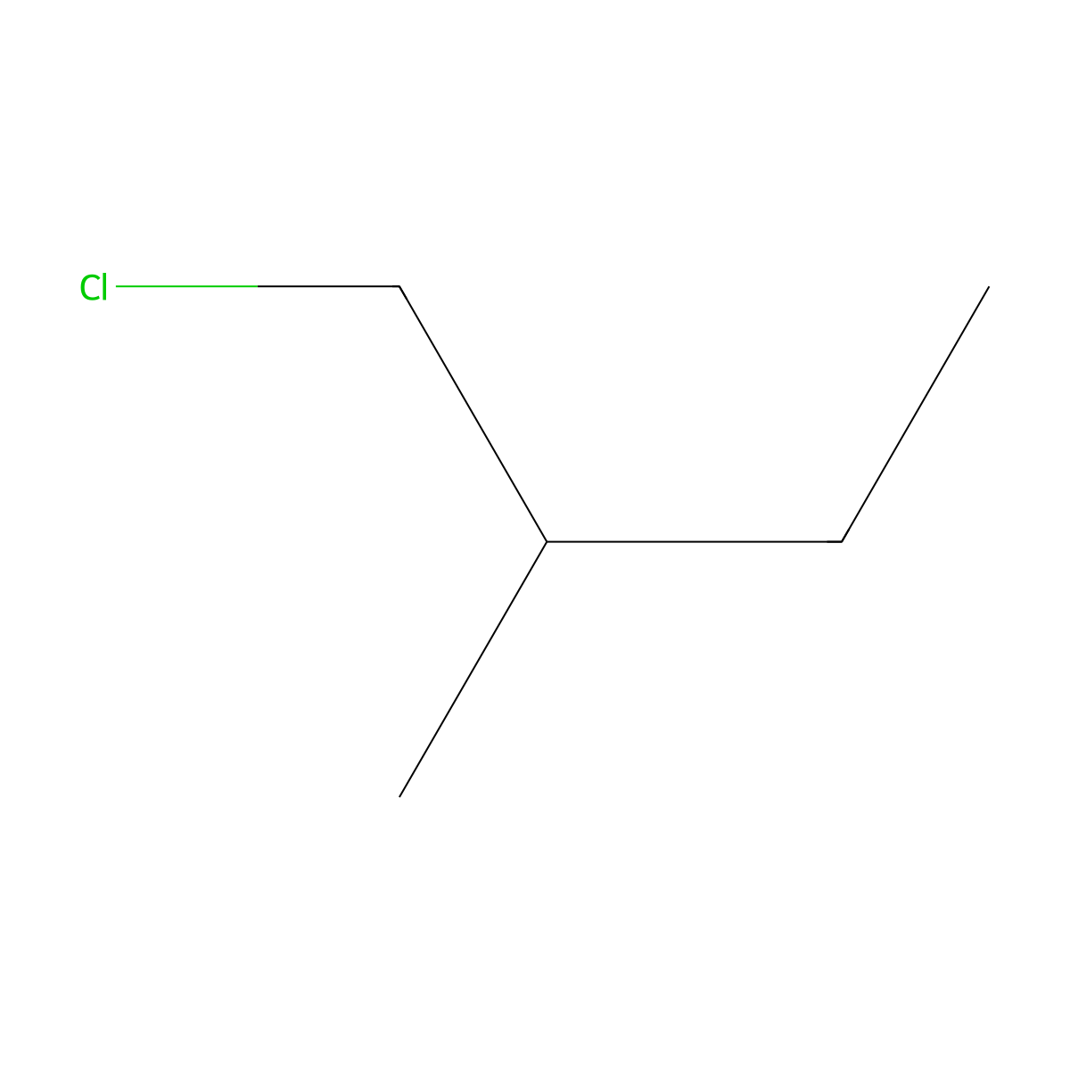 1-Chloro-2-methylbutane molecular structure, CAS 616-13-7