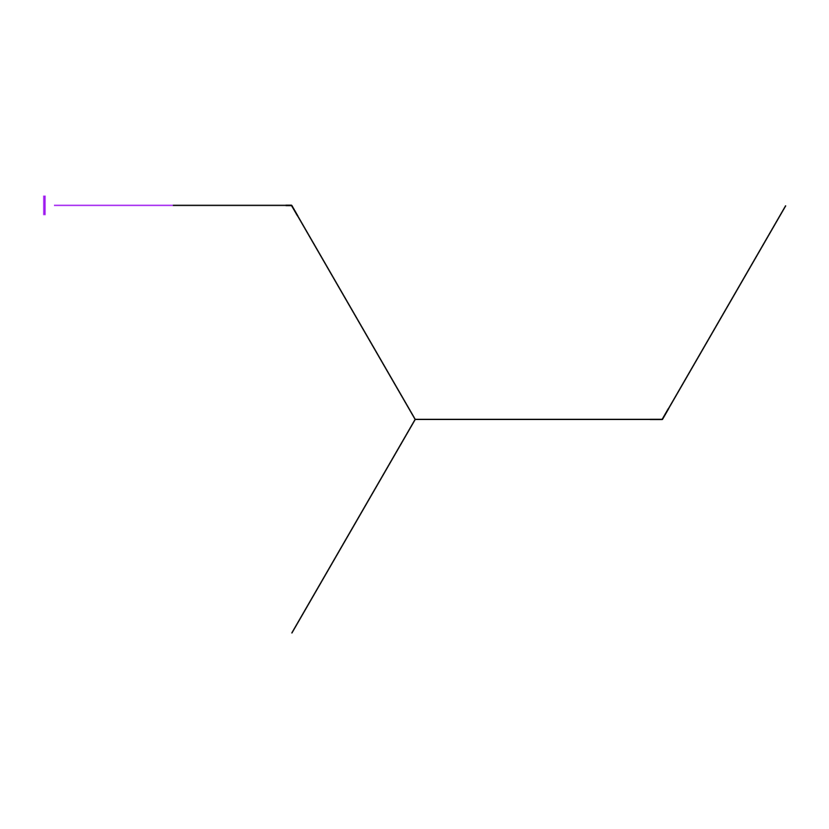 1-Iodo-2-methylbutane molecular structure, CAS 616-14-8