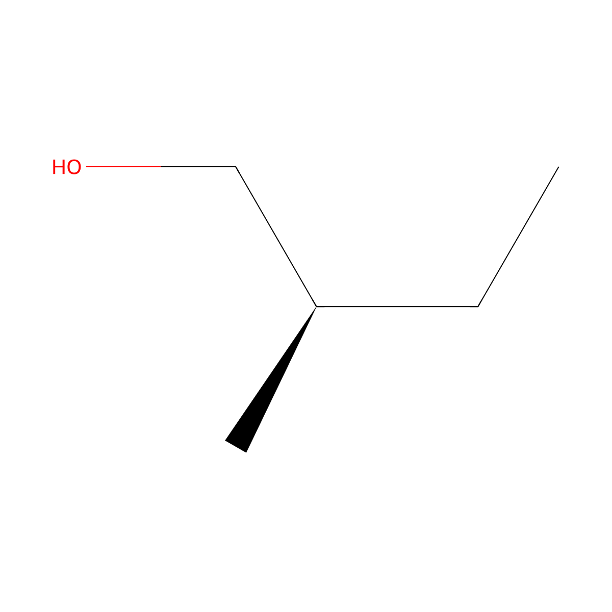 2-Methyl-1-butanol, (+)- molecular structure, CAS 616-16-0