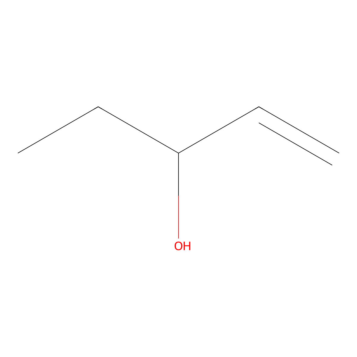 1-Penten-3-Ol molecular structure, CAS 616-25-1
