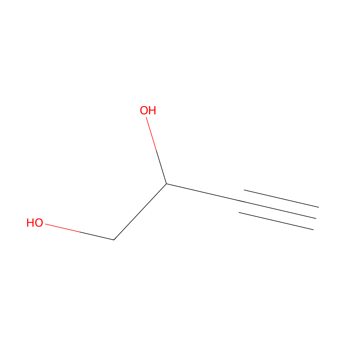 But-3-yne-1,2-diol molecular structure, CAS 616-28-4