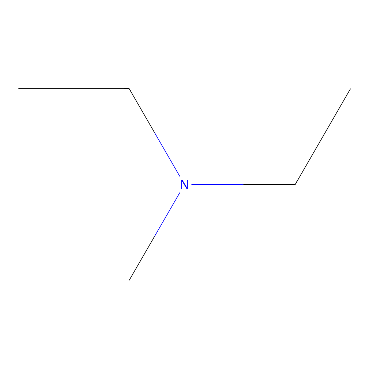 Diethylmethylamine molecular structure, CAS 616-39-7