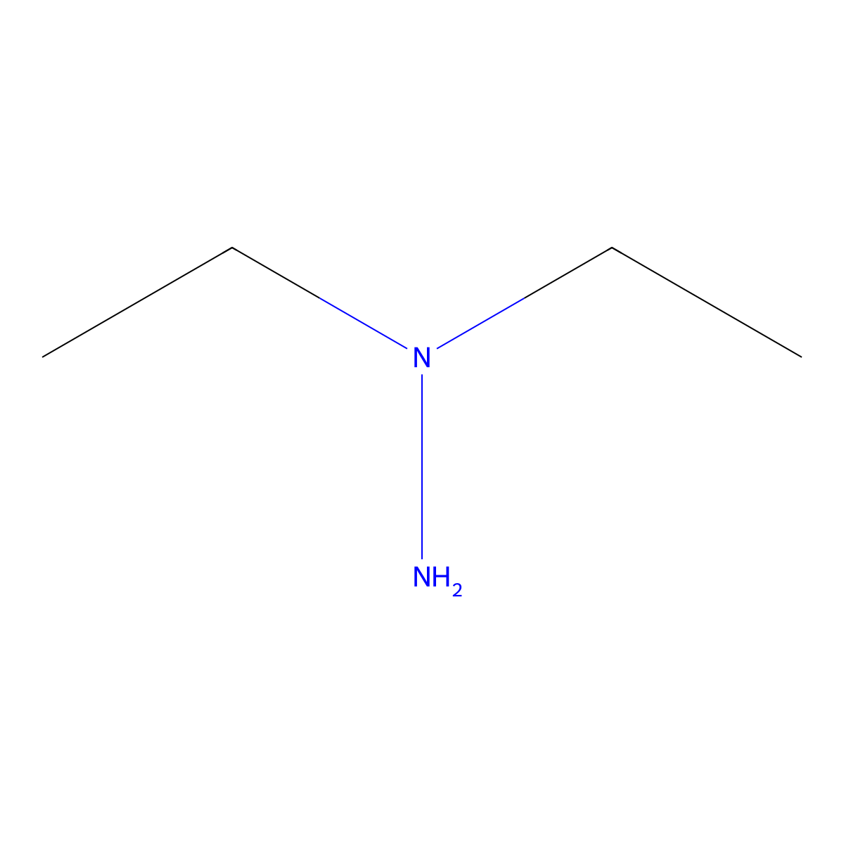 1,1-Diethylhydrazine molecular structure, CAS 616-40-0
