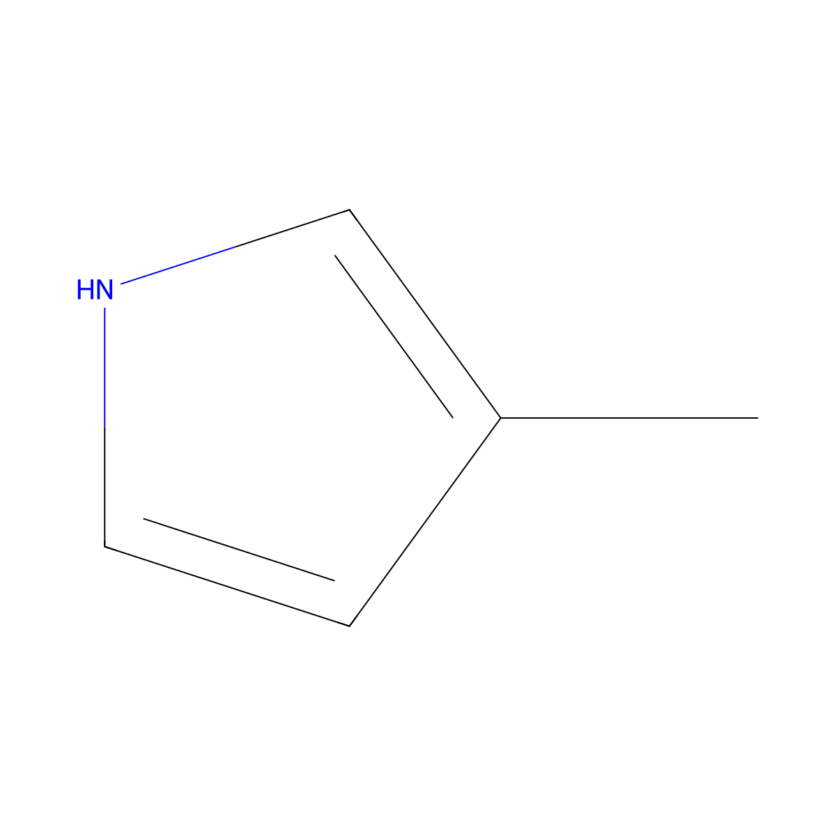 1H-Pyrrole, 3-methyl- molecular structure, CAS 616-43-3
