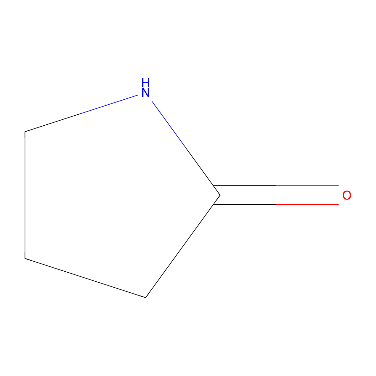 2-Pyrrolidone molecular structure, CAS 616-45-5