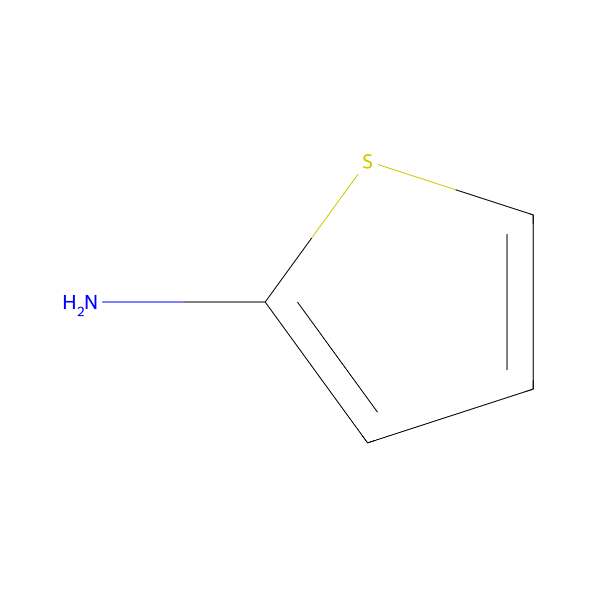 2-Aminothiophene molecular structure, CAS 616-46-6