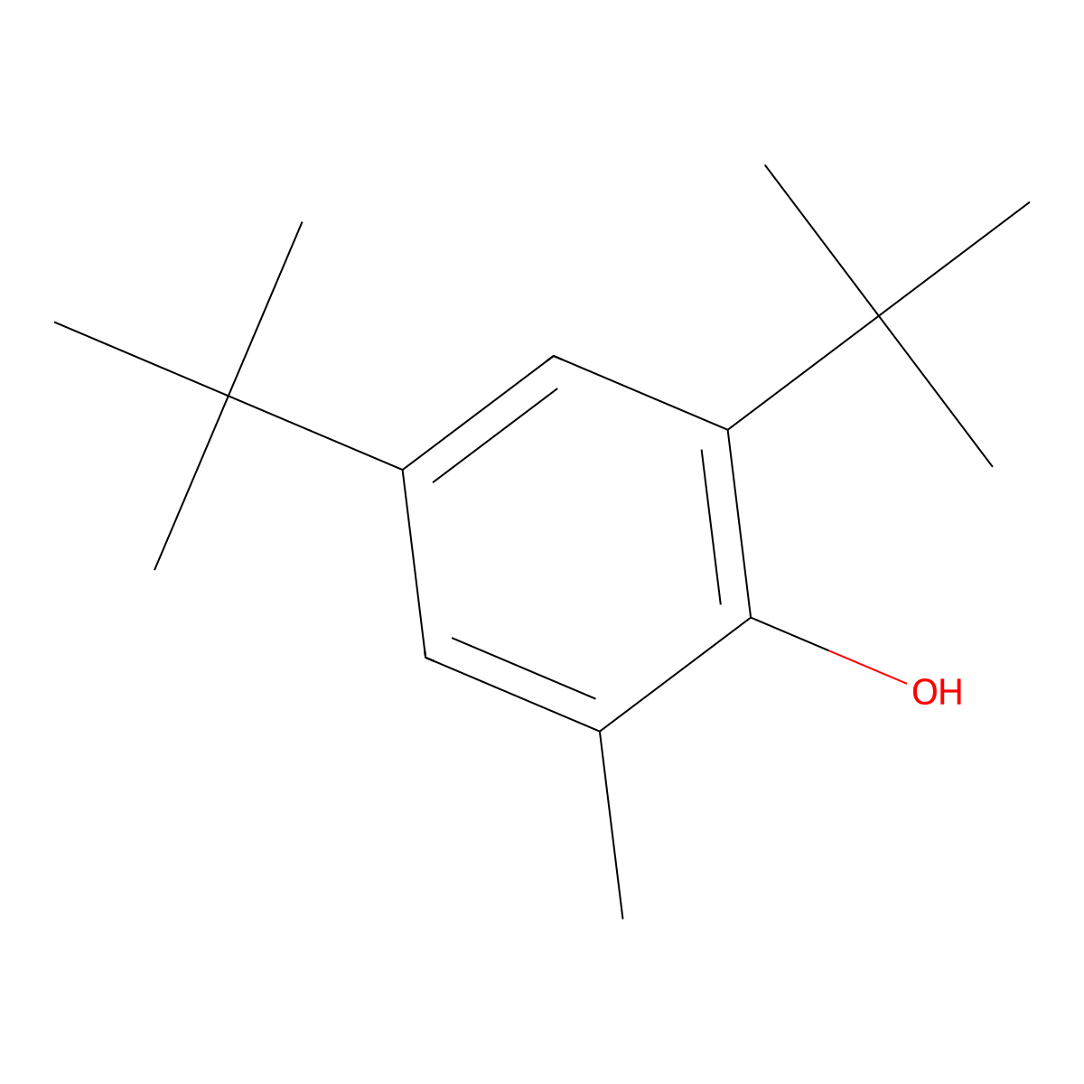 4,6-Di-tert-butyl-o-cresol molecular structure, CAS 616-55-7