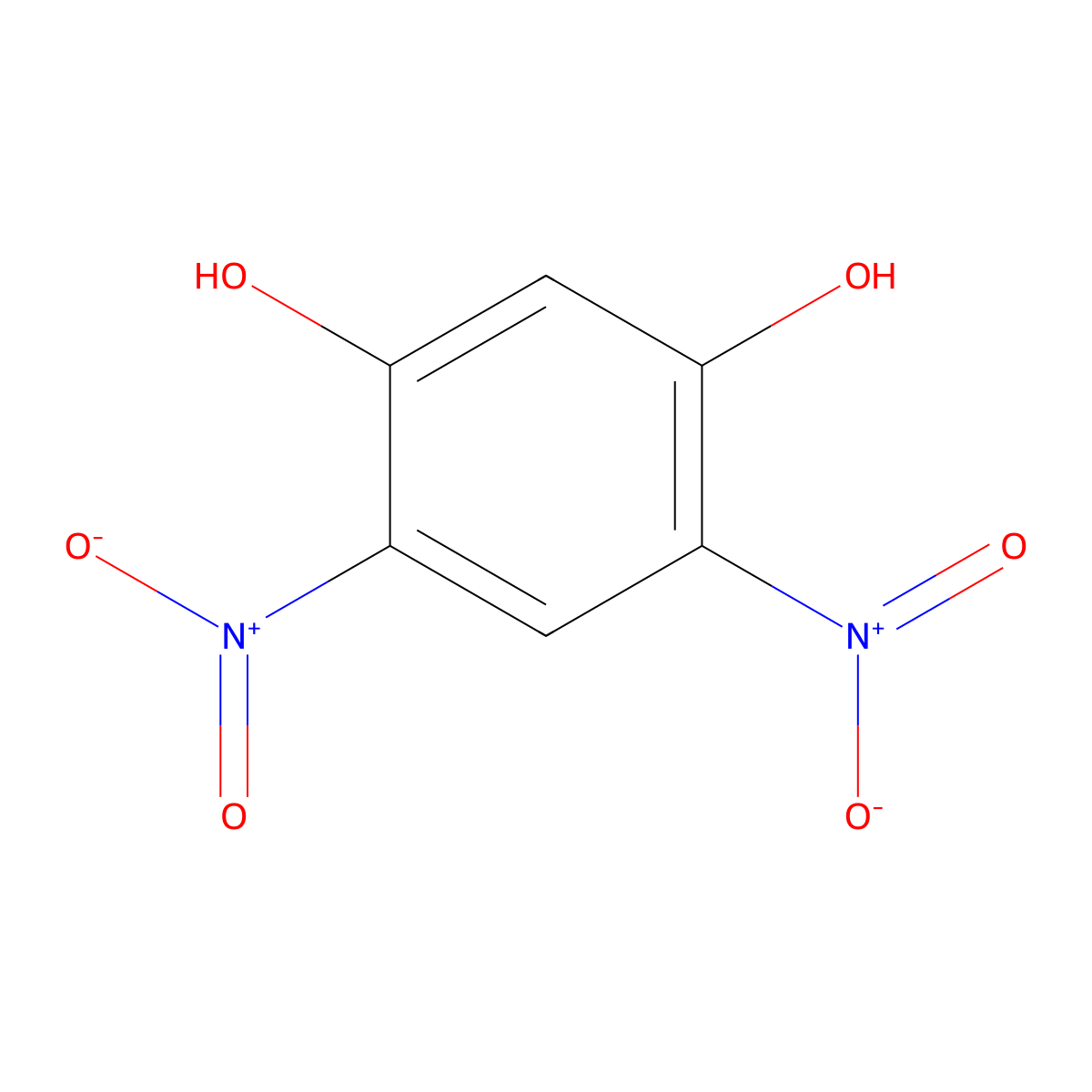 4,6-Dinitroresorcinol molecular structure, CAS 616-74-0