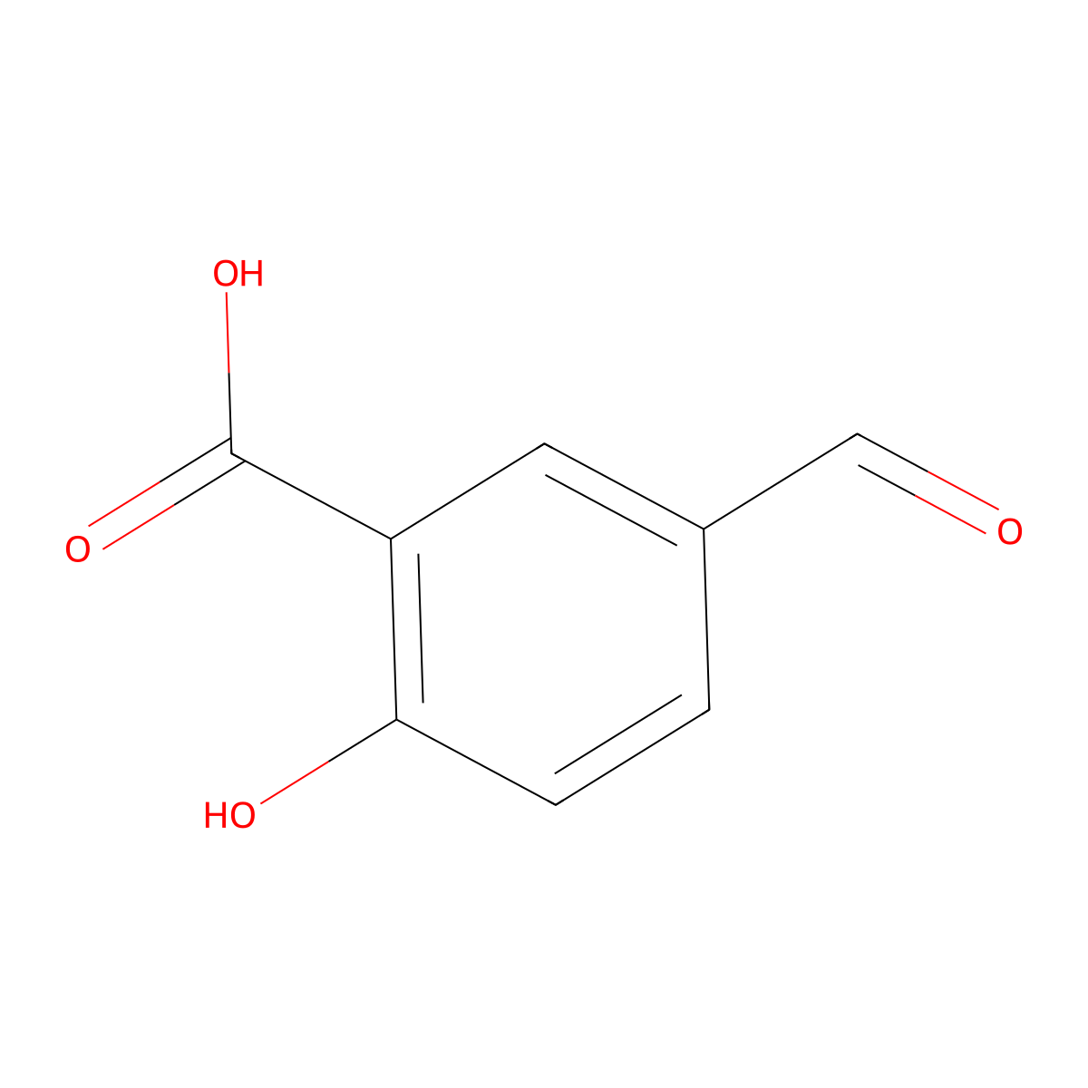 5-Formylsalicylic acid molecular structure, CAS 616-76-2