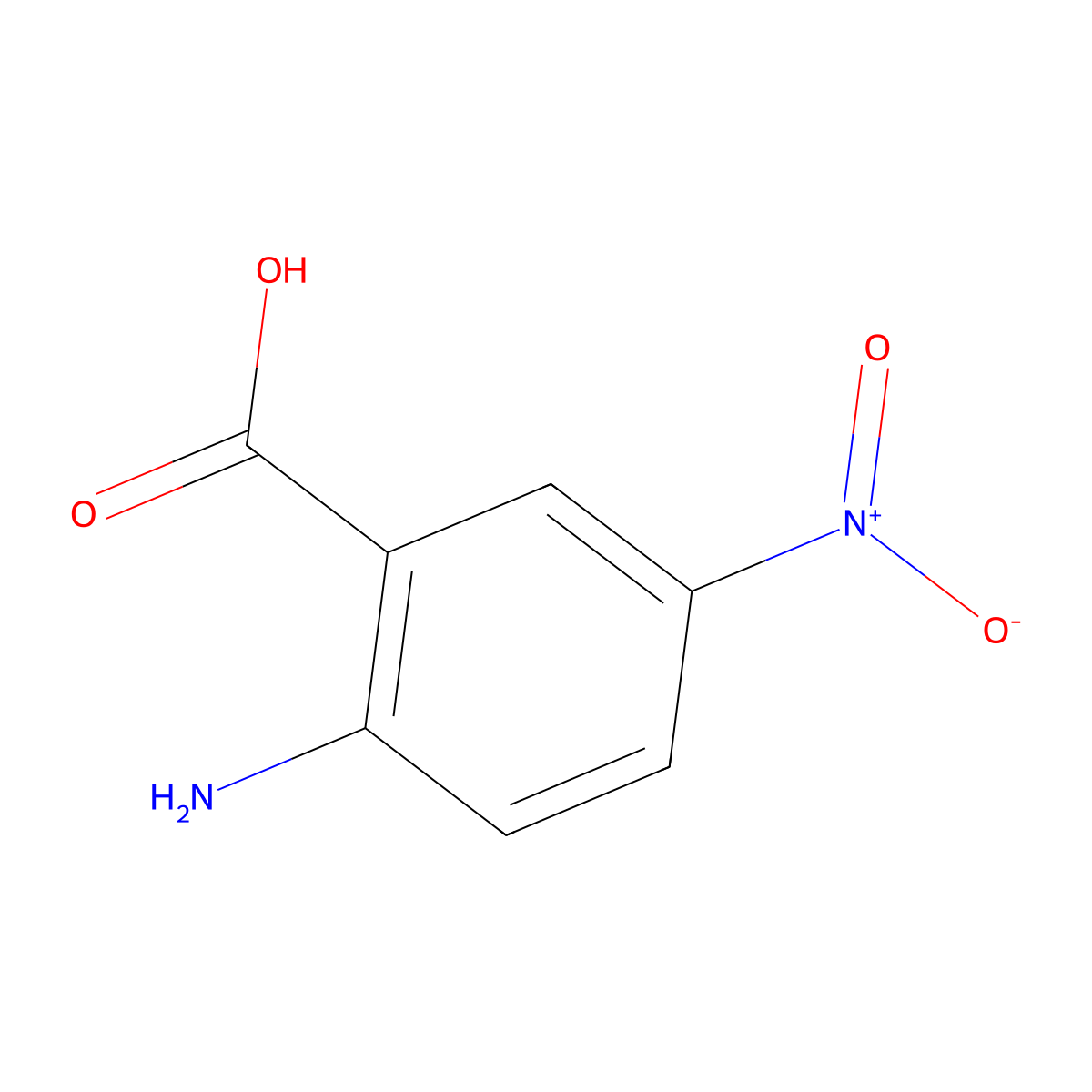 2-Amino-5-nitrobenzoic acid molecular structure, CAS 616-79-5