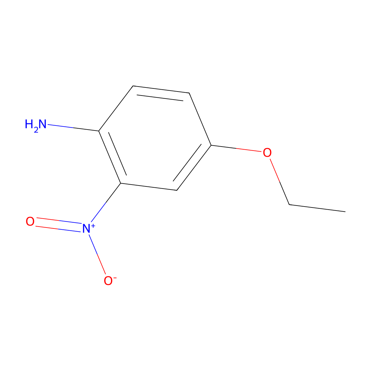 4-Ethoxy-2-nitroaniline molecular structure, CAS 616-86-4