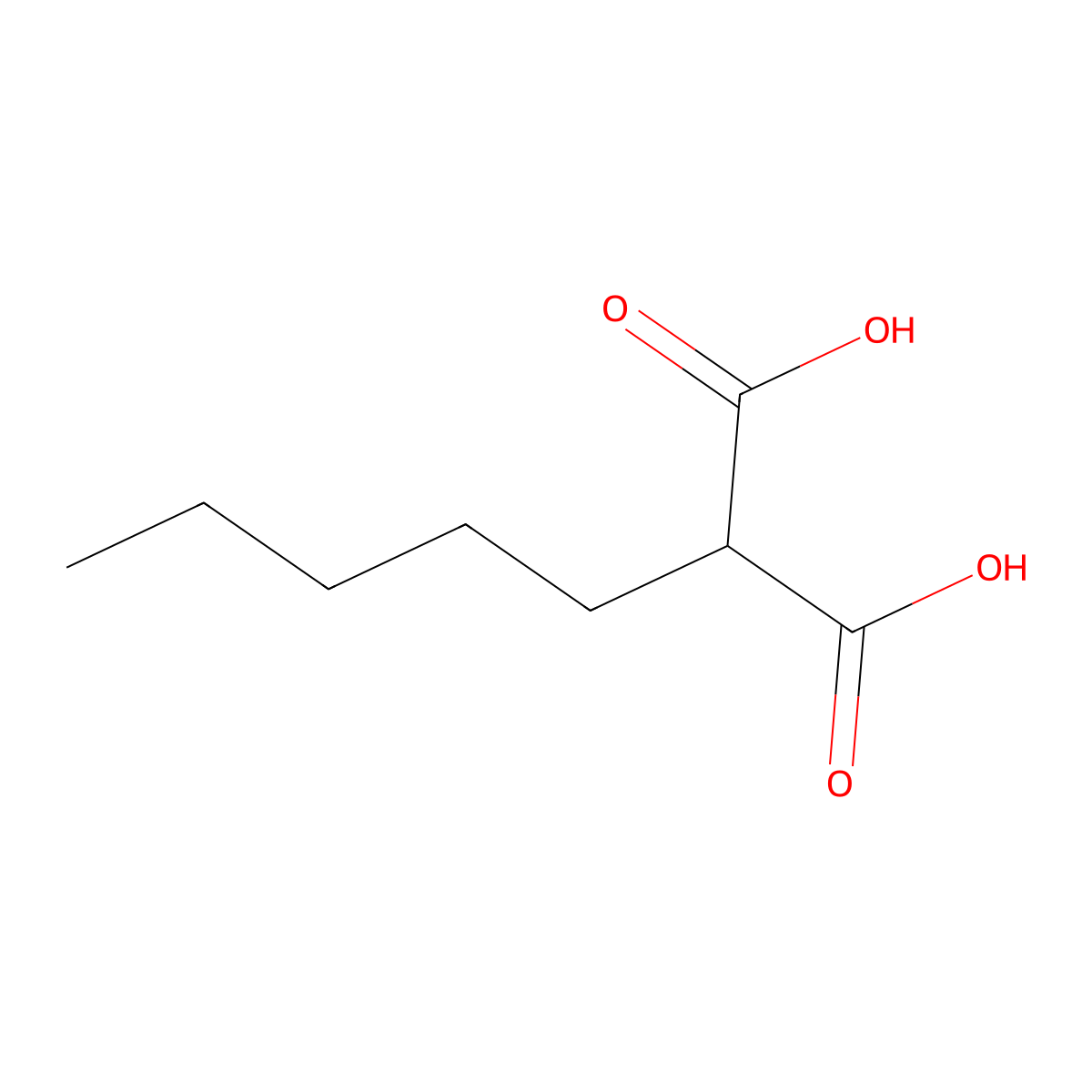 n-Pentylmalonic acid molecular structure, CAS 616-88-6