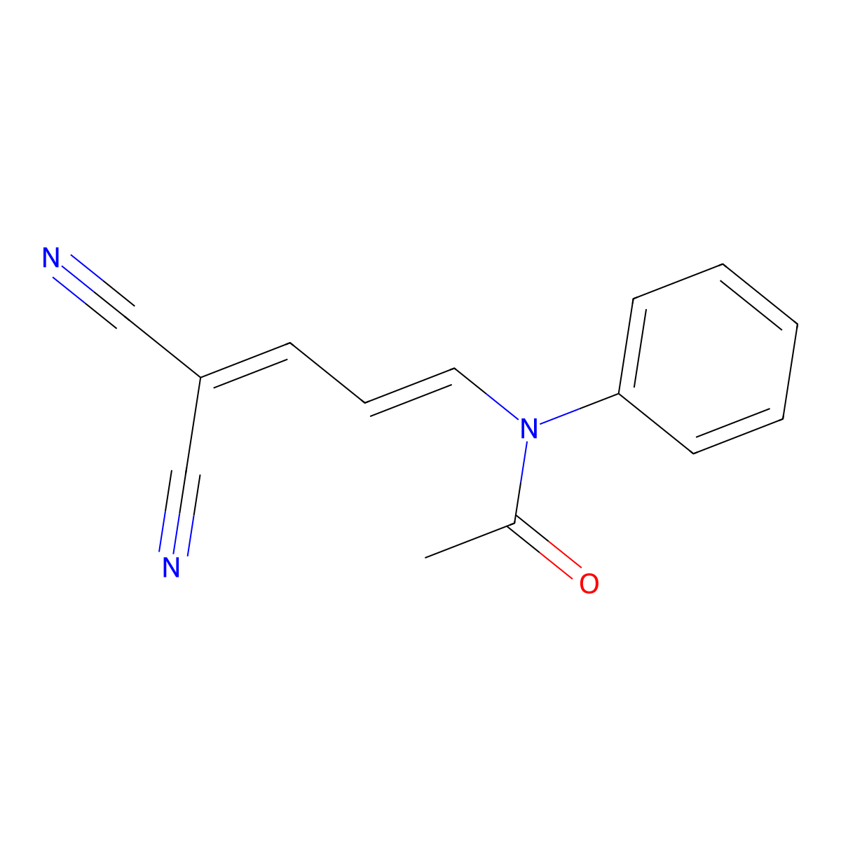 Acetamide, N-(4,4-dicyano-1,3-butadien-1-yl)-N-phenyl- molecular structure, CAS 61600-13-3