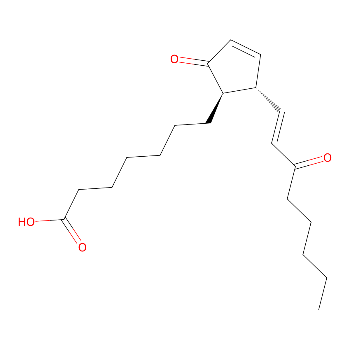 15-dehydroprostaglandin A1 molecular structure, CAS 61600-67-7